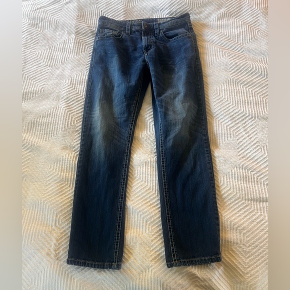 TK Axel Athletic Blue Jeans with Deep Indigo Wash size 32x32 EUC - Picture 1 of 5